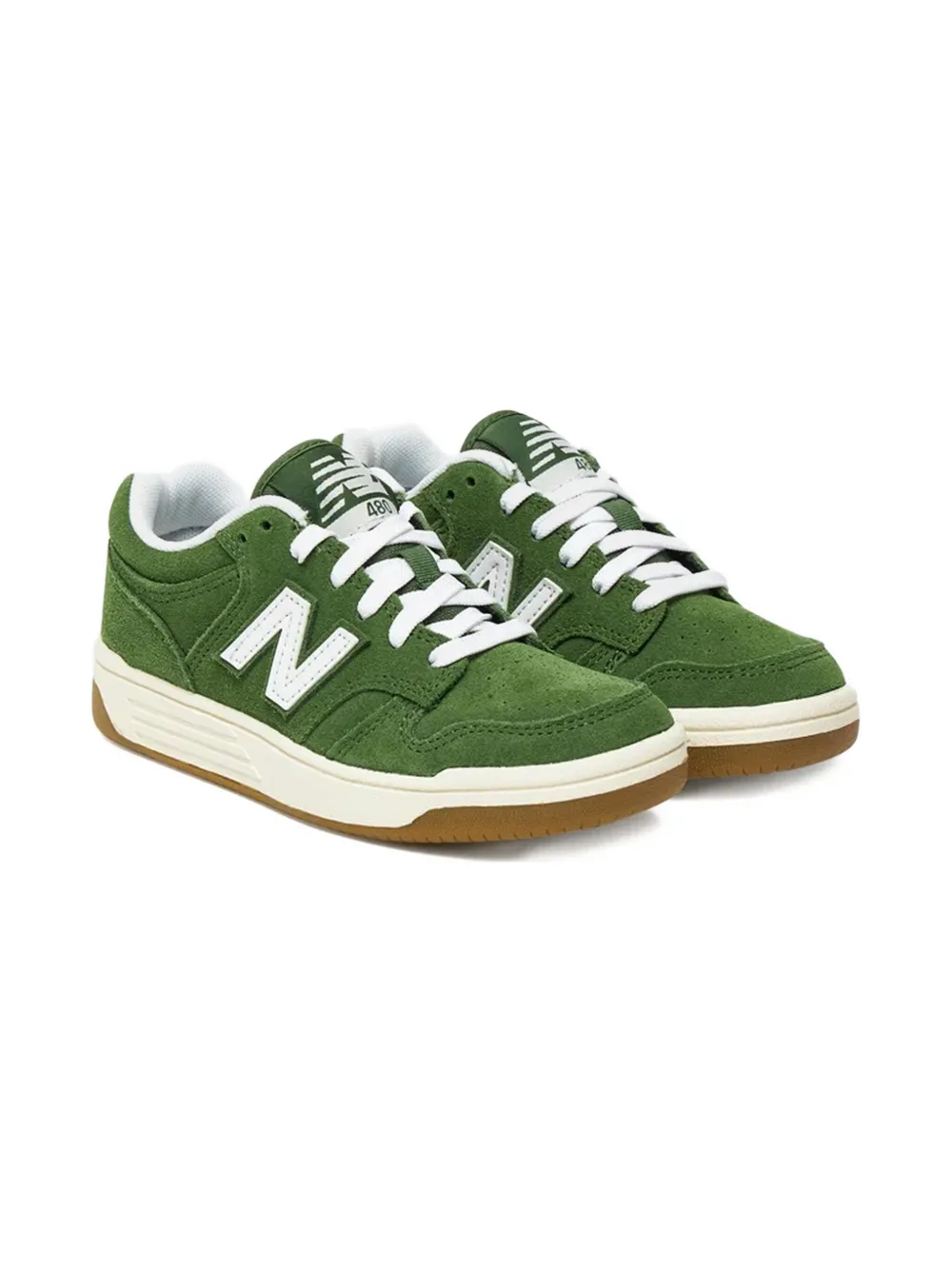New Balance Kids B480 lace-up suede sneakers Green