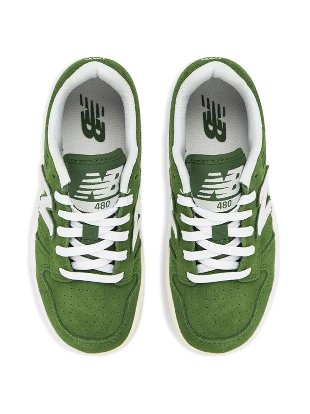 New Balance B480 Lace-up Suede Sneakers In Green