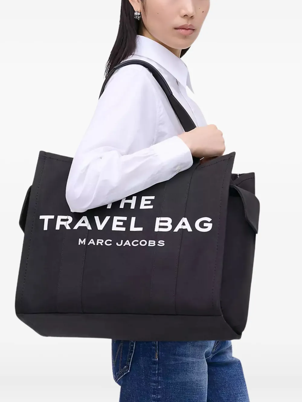 Marc Jacobs The Large Canvas Travel Tote bag - Zwart