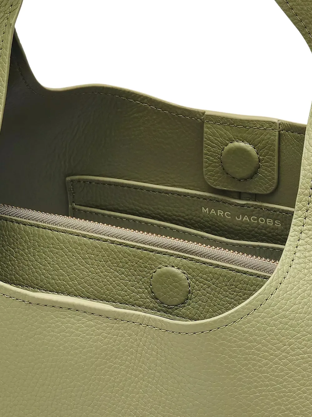 Marc Jacobs The Sack leren schoudertas met logoplakkaat Groen