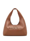 Marc Jacobs The Sack embossed-logo leather shoulder bag - Brown