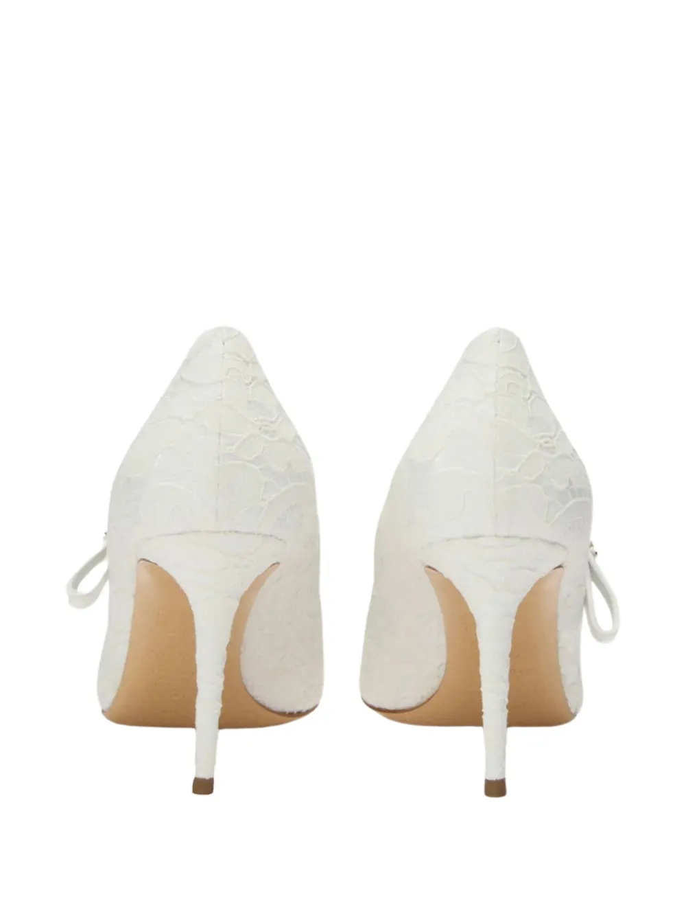 Casadei 80mm Julia Penny Liberty Pumps In White
