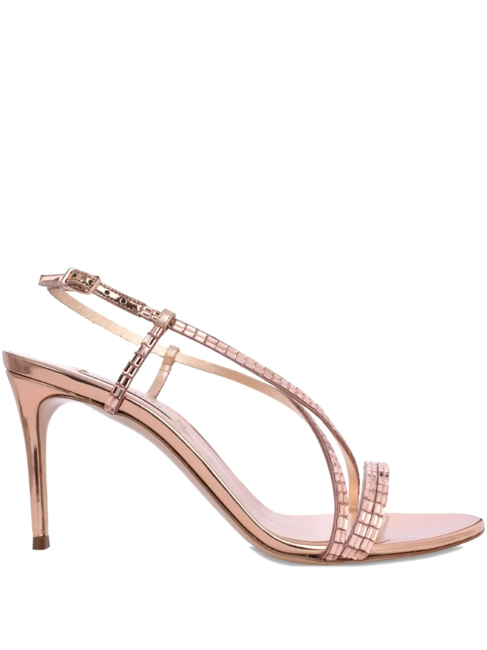 Casadei embellished criss-cross sandals Pink
