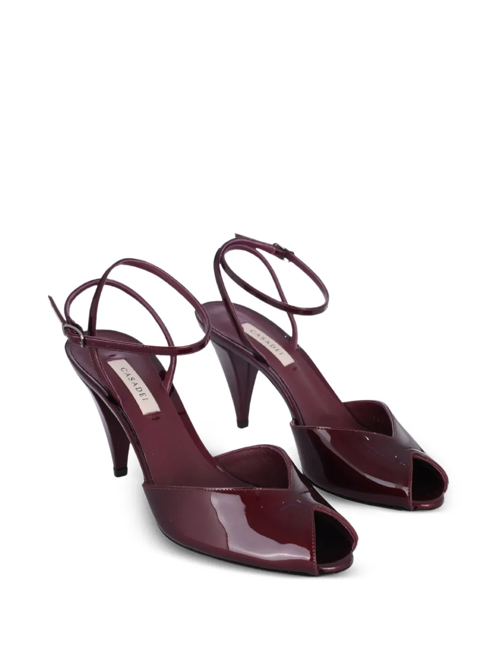 Casadei Sam Nap.VIP Amarena leren sandalen met enkelbandje Rood