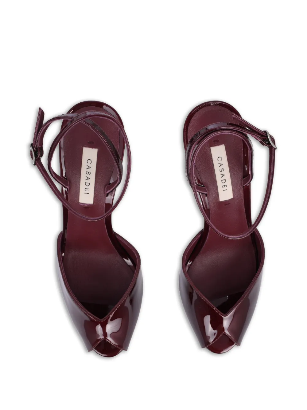 Casadei Sam Nap.VIP Amarena leren sandalen met enkelbandje Rood