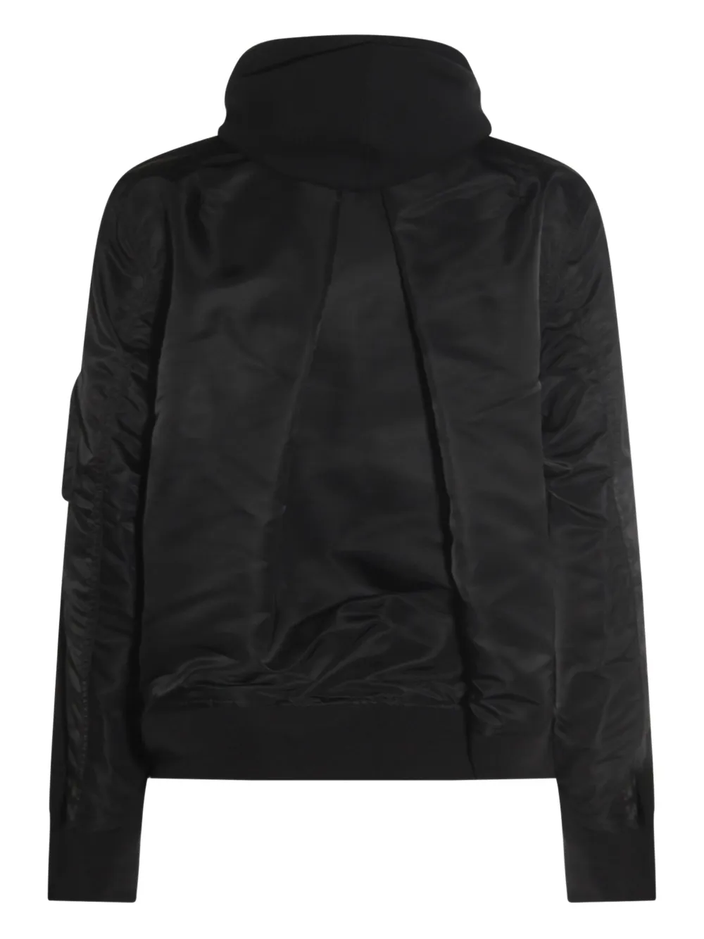 sacai hooded zip-front jacket Zwart