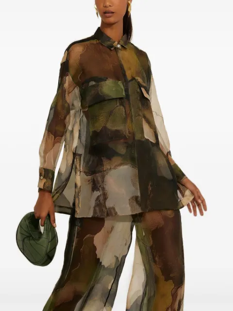 Lenny Niemeyer camisa manga larga con estampado militar