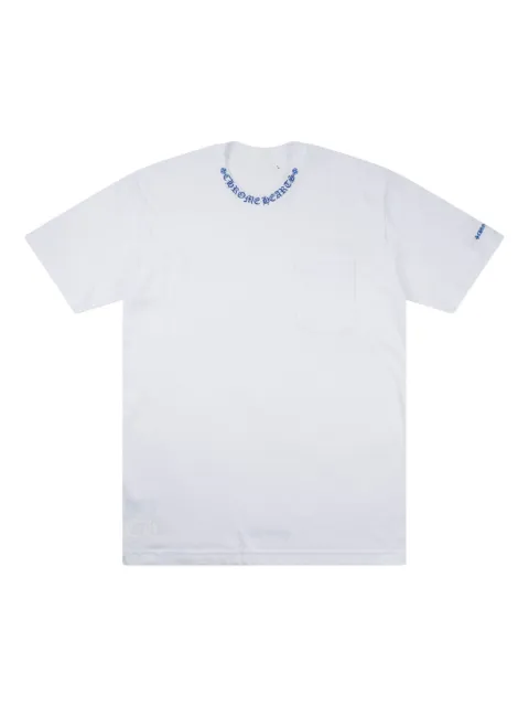 Chrome Hearts logo-collar pocket T-shirt