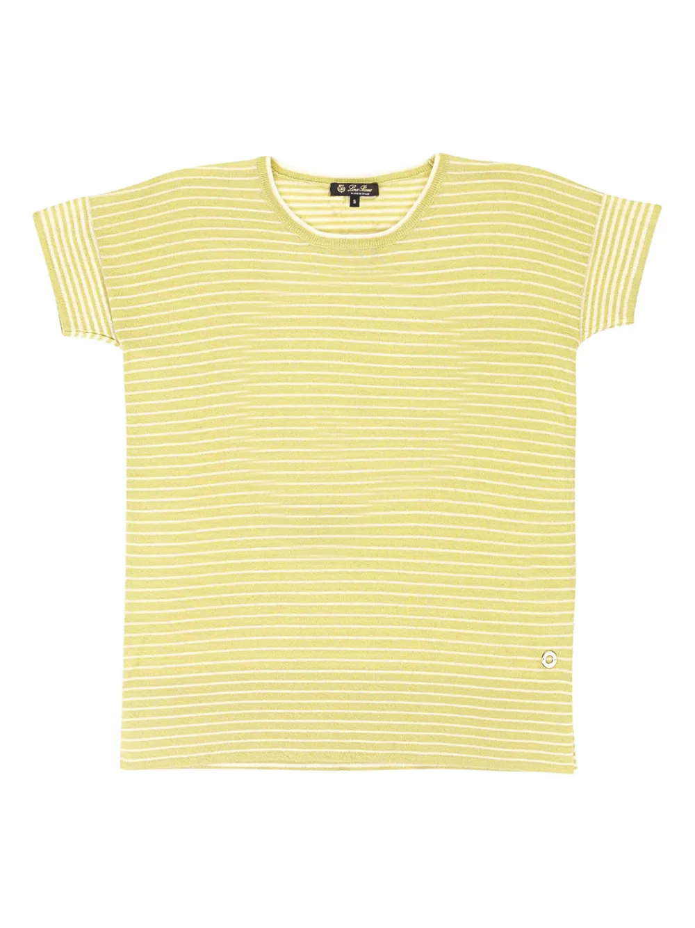 striped V-neck T-shirt
