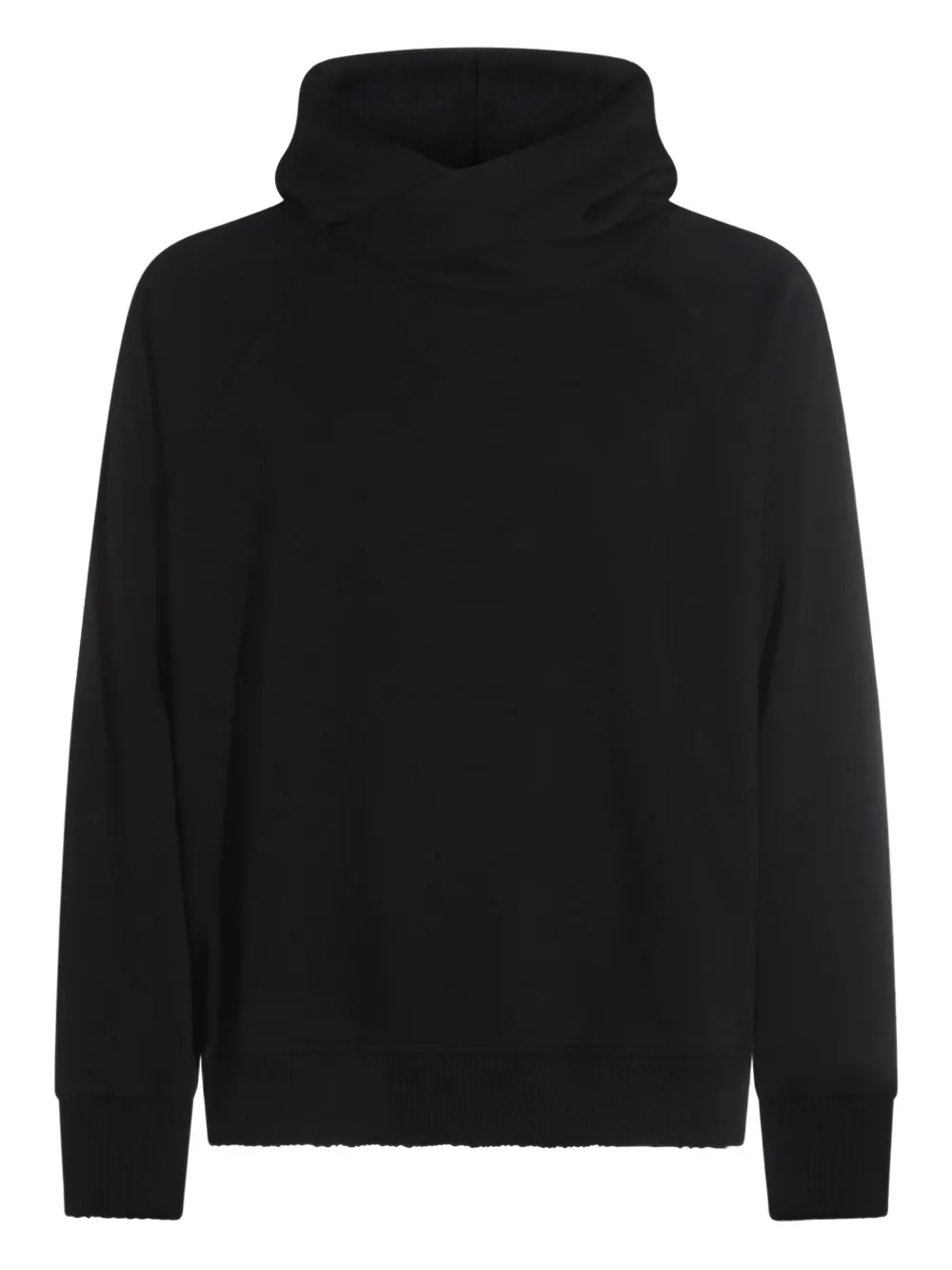Thom Krom cowl-neck raglan-sleeve hoodie Zwart