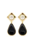 Self-Portrait teardrop earrings - Gold