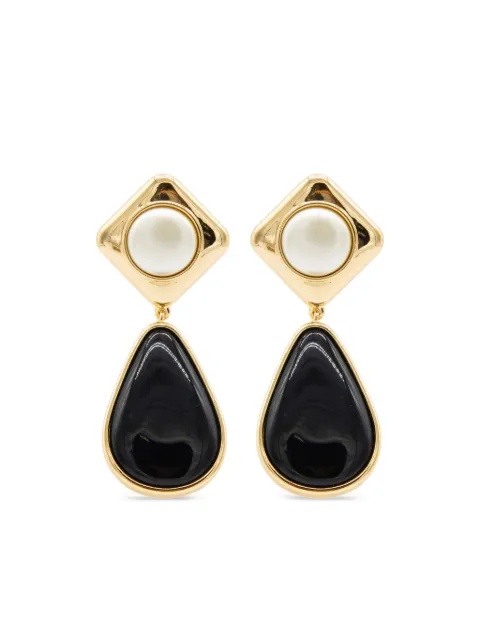 Self-Portrait teardrop earrings