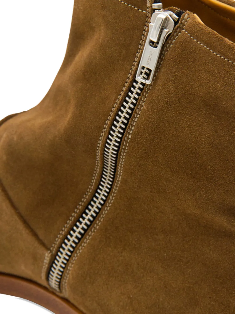 Common Projects zip-detail suede boots Brown