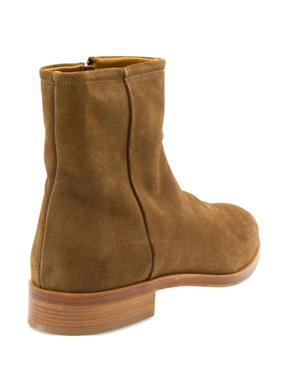 Common Projects zip-detail suede boots Brown
