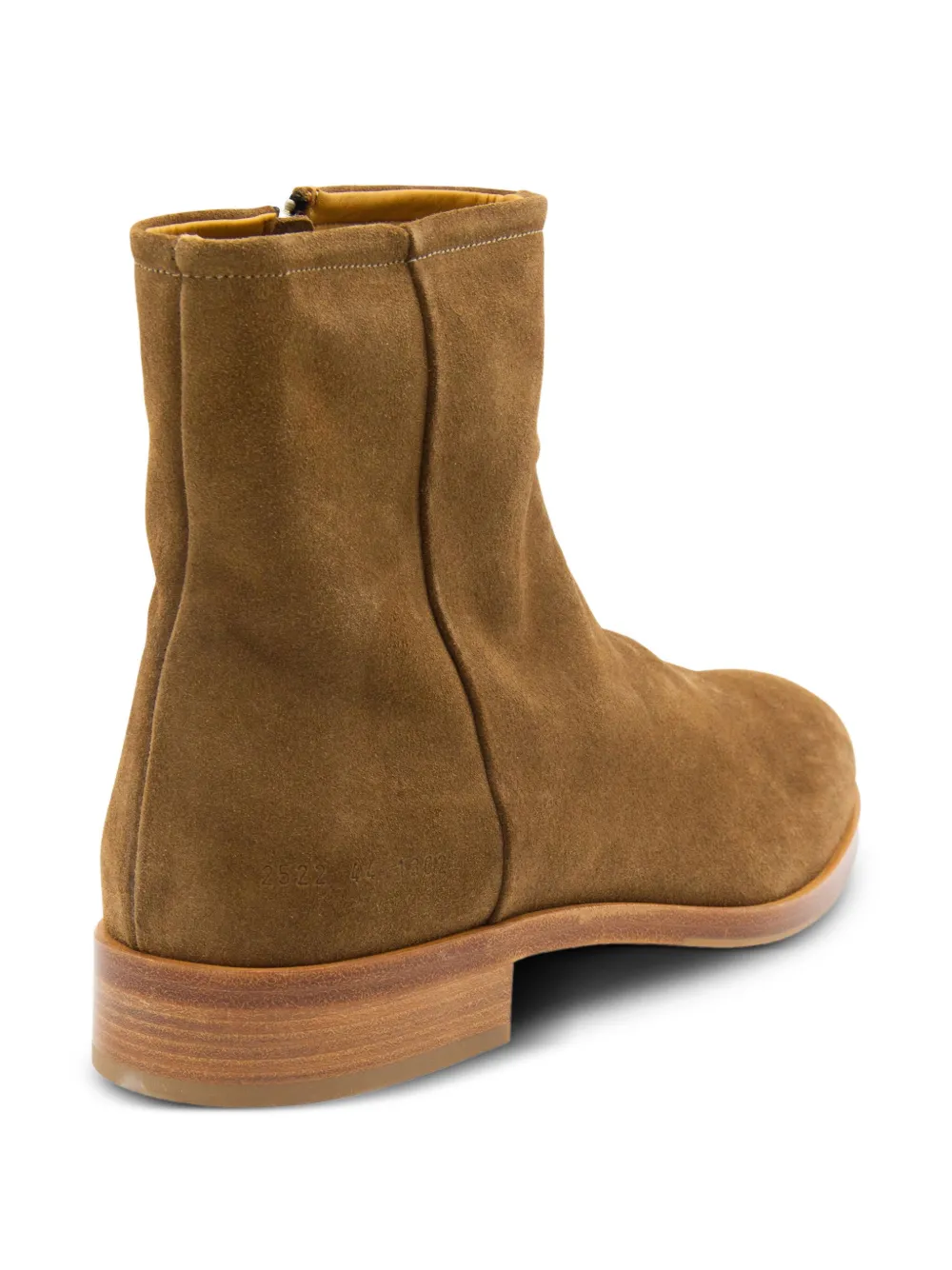 Common Projects zip-detail suede boots Brown