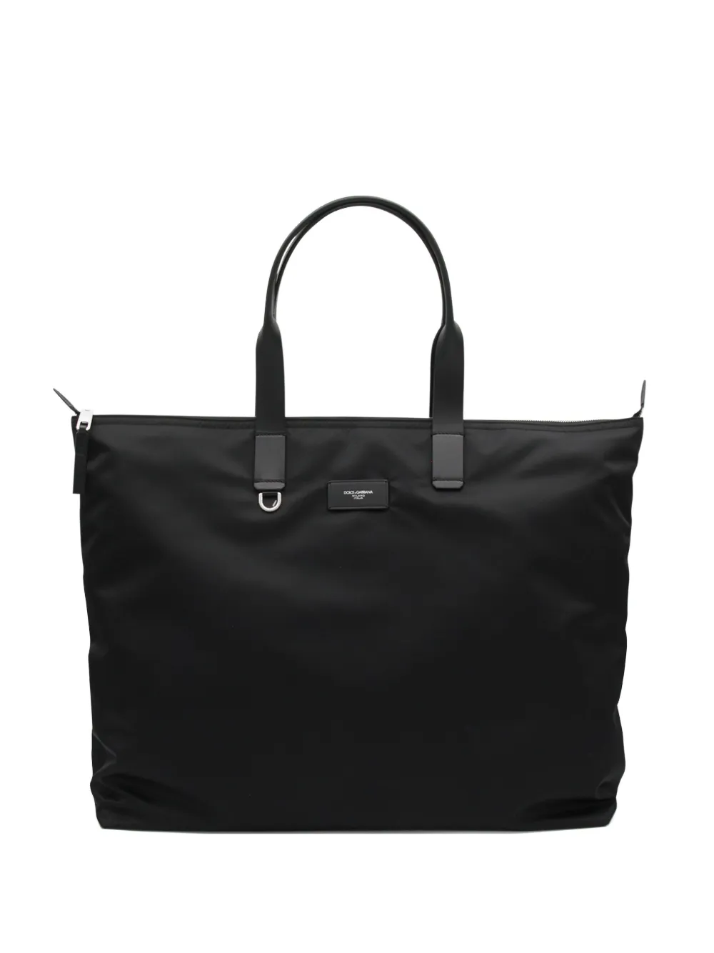 Dolce & Gabbana leather-handle zipped tote bag Zwart