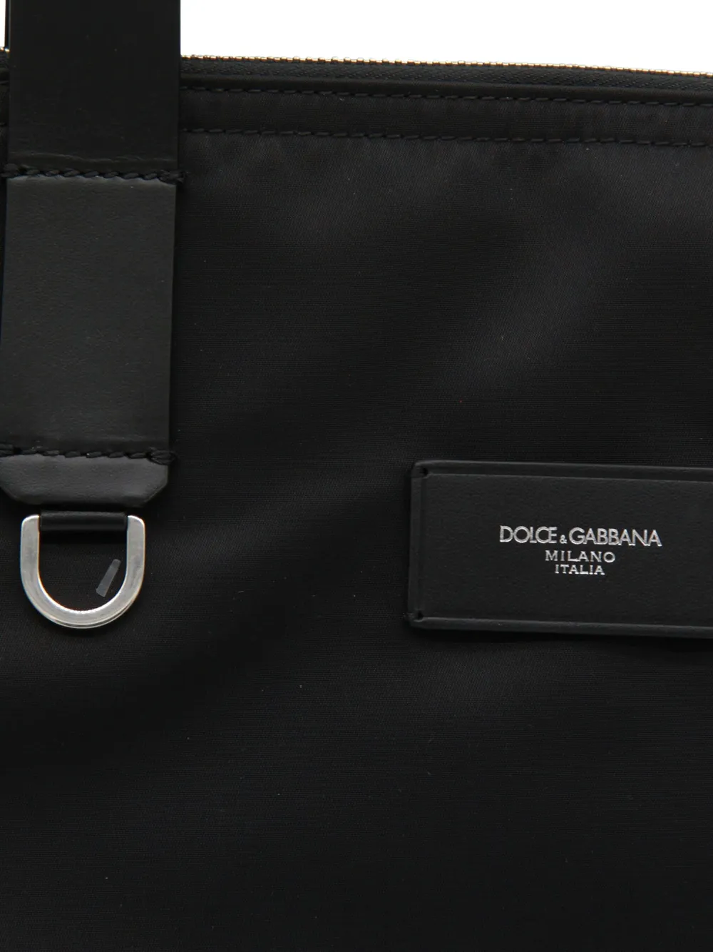 Dolce & Gabbana leather-handle zipped tote bag Zwart