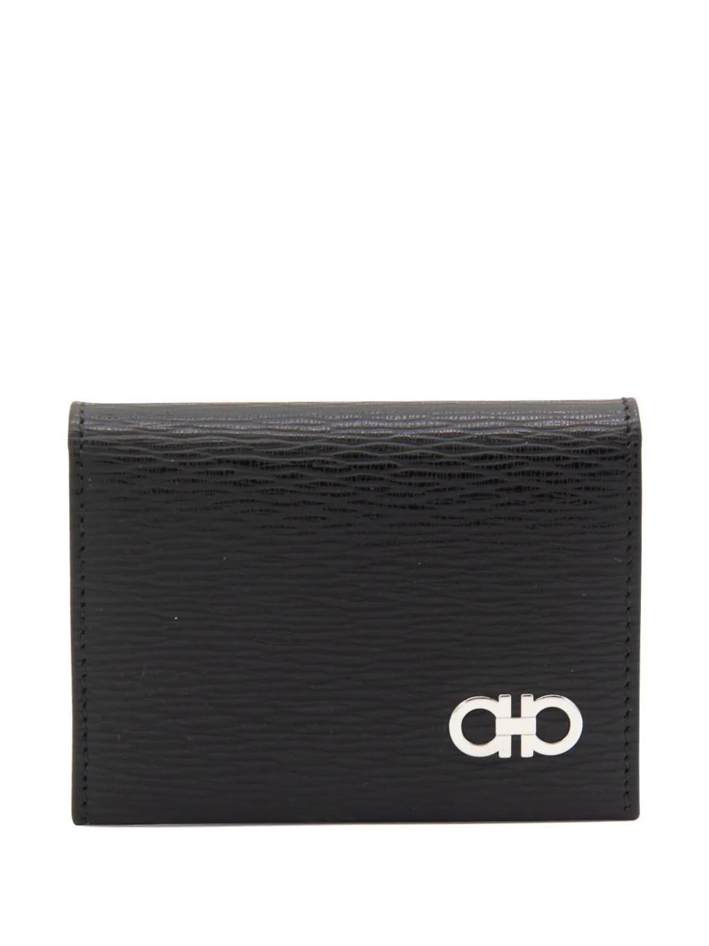 Gancini-embossed leather cardholder