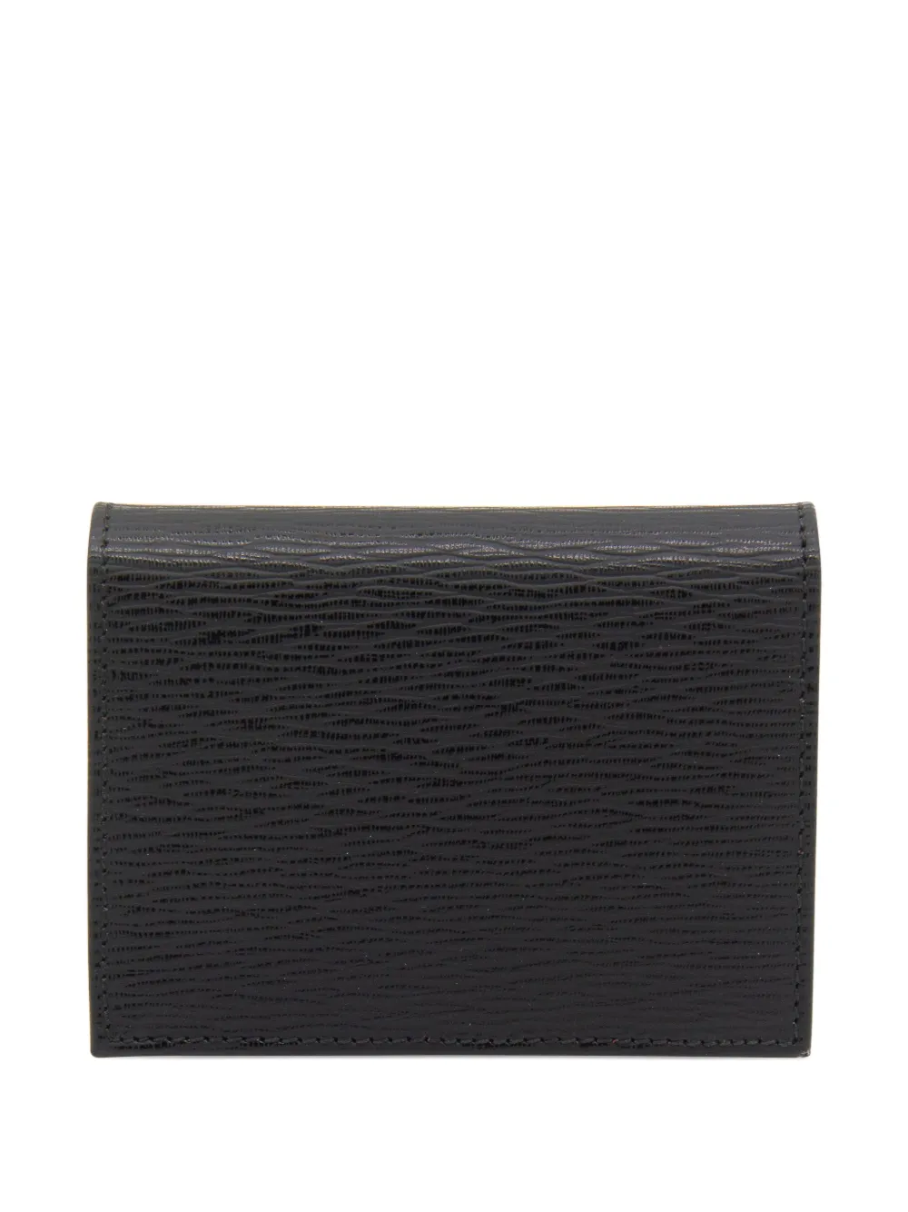 Ferragamo Gancini-embossed leather cardholder Zwart