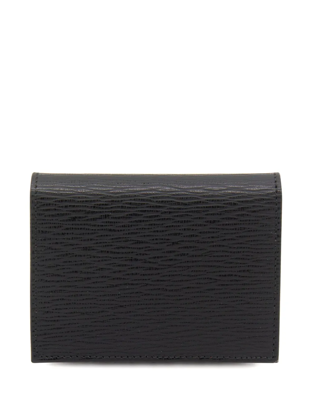 Ferragamo Gancini-embossed leather cardholder Zwart