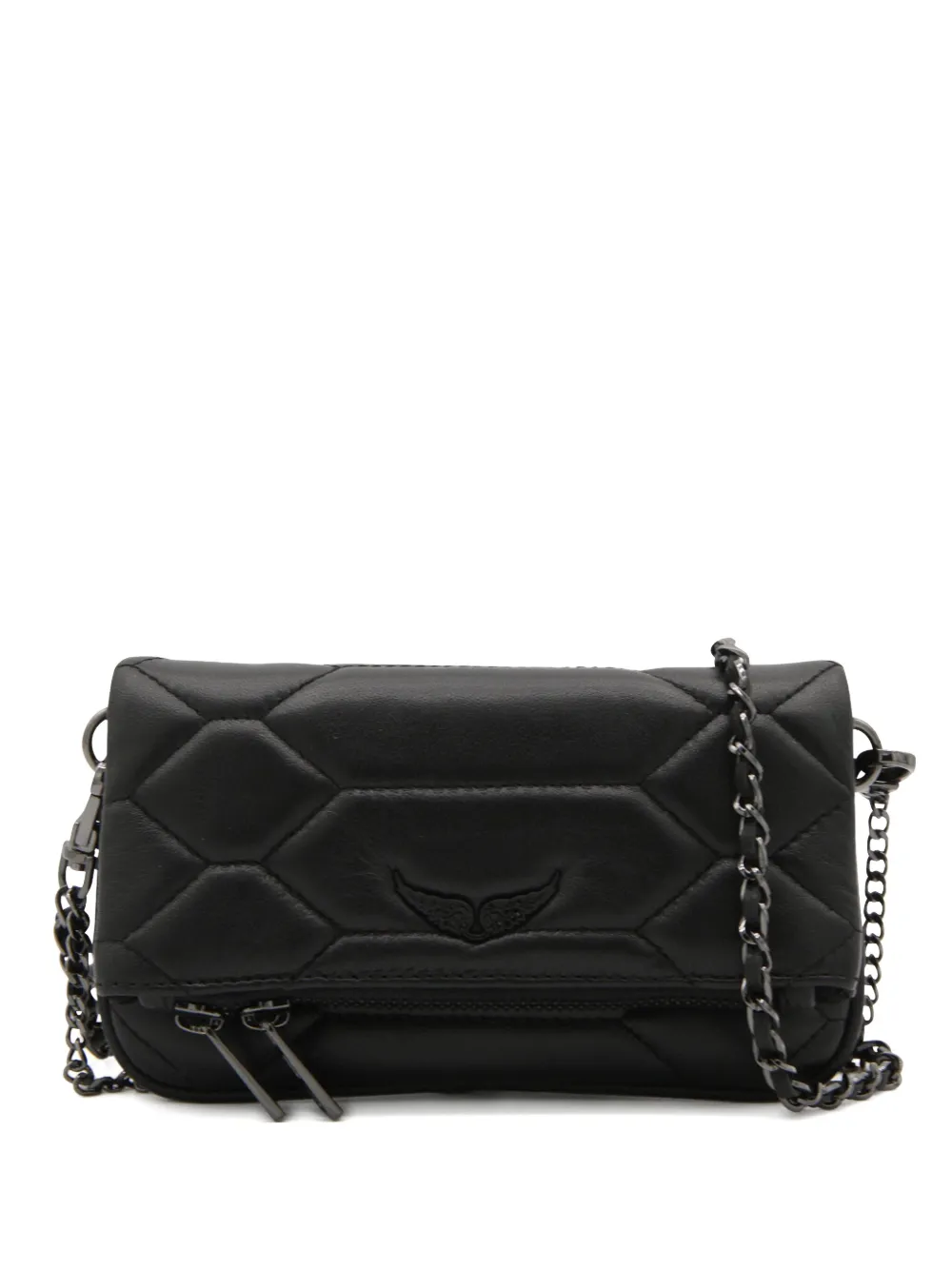 Zadig&Voltaire nano Rock quilted shoulder bag Zwart
