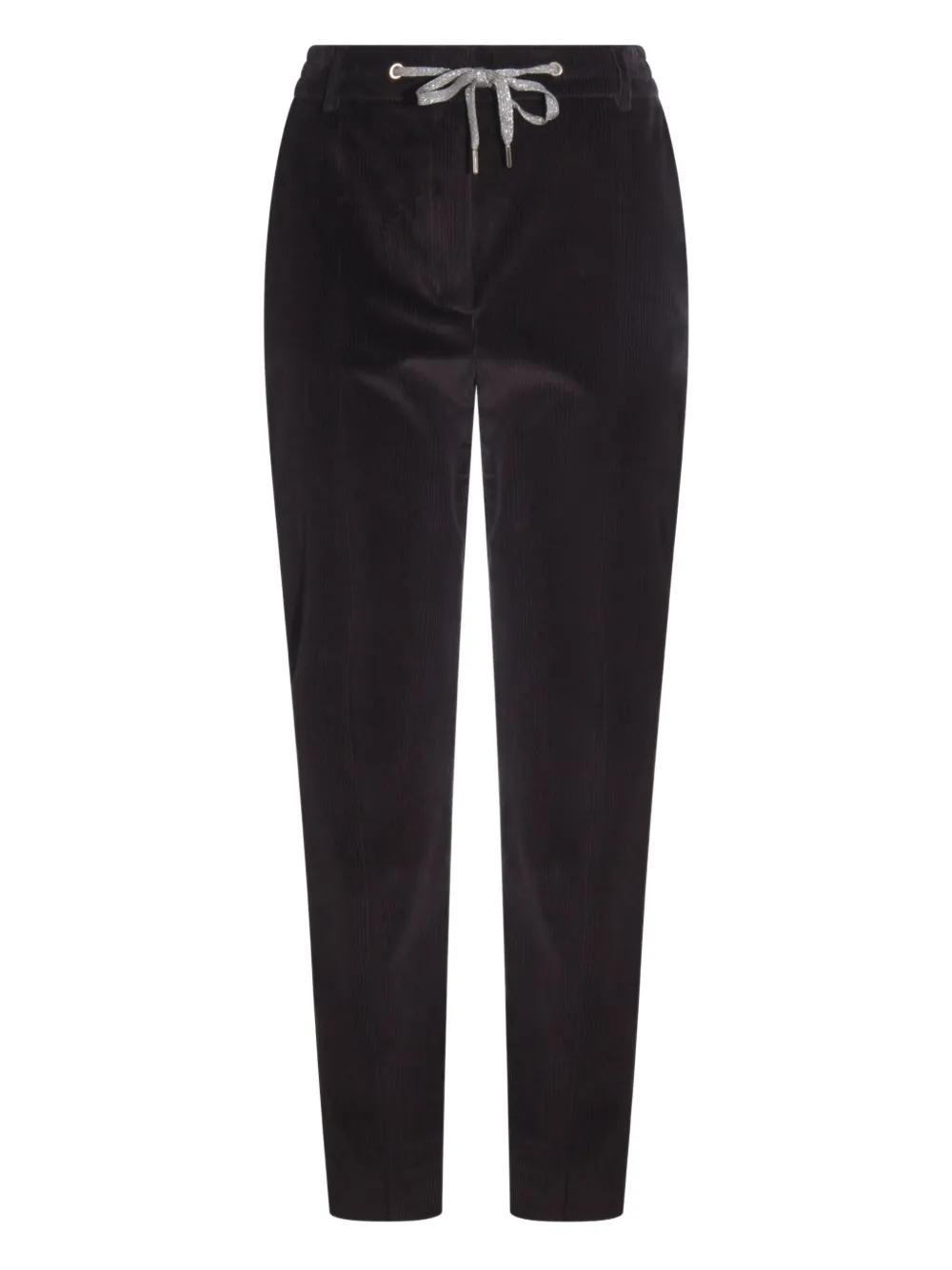 Eleventy drawstring straight trousers Zwart