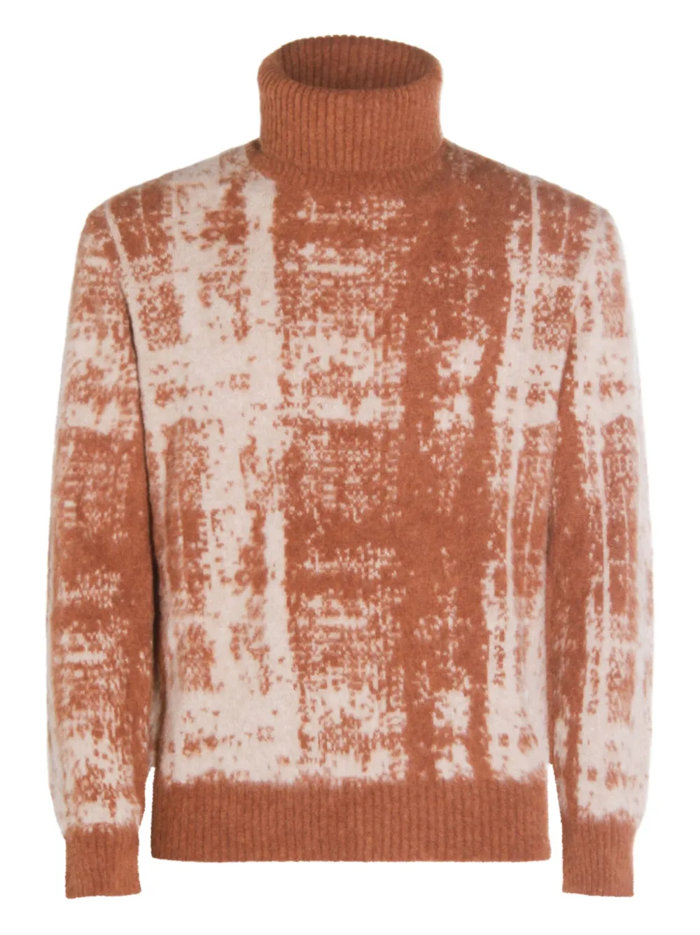 roll-neck patterned sweater
