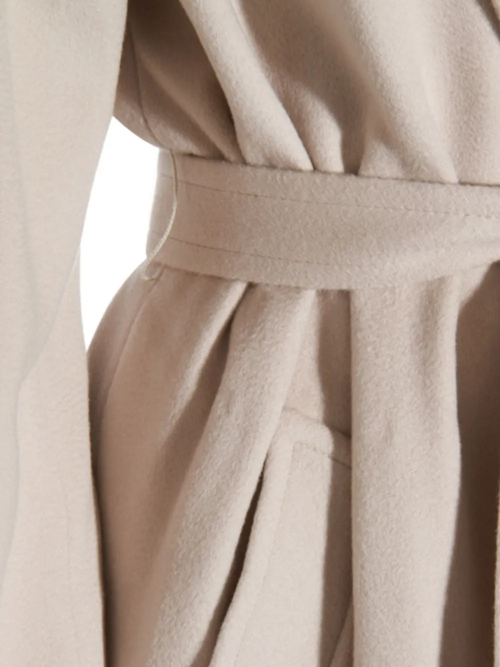 Eleventy belted single-breasted coat Beige