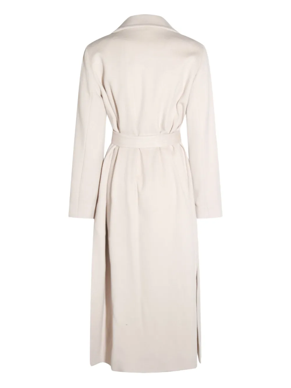 Eleventy belted single-breasted coat Beige