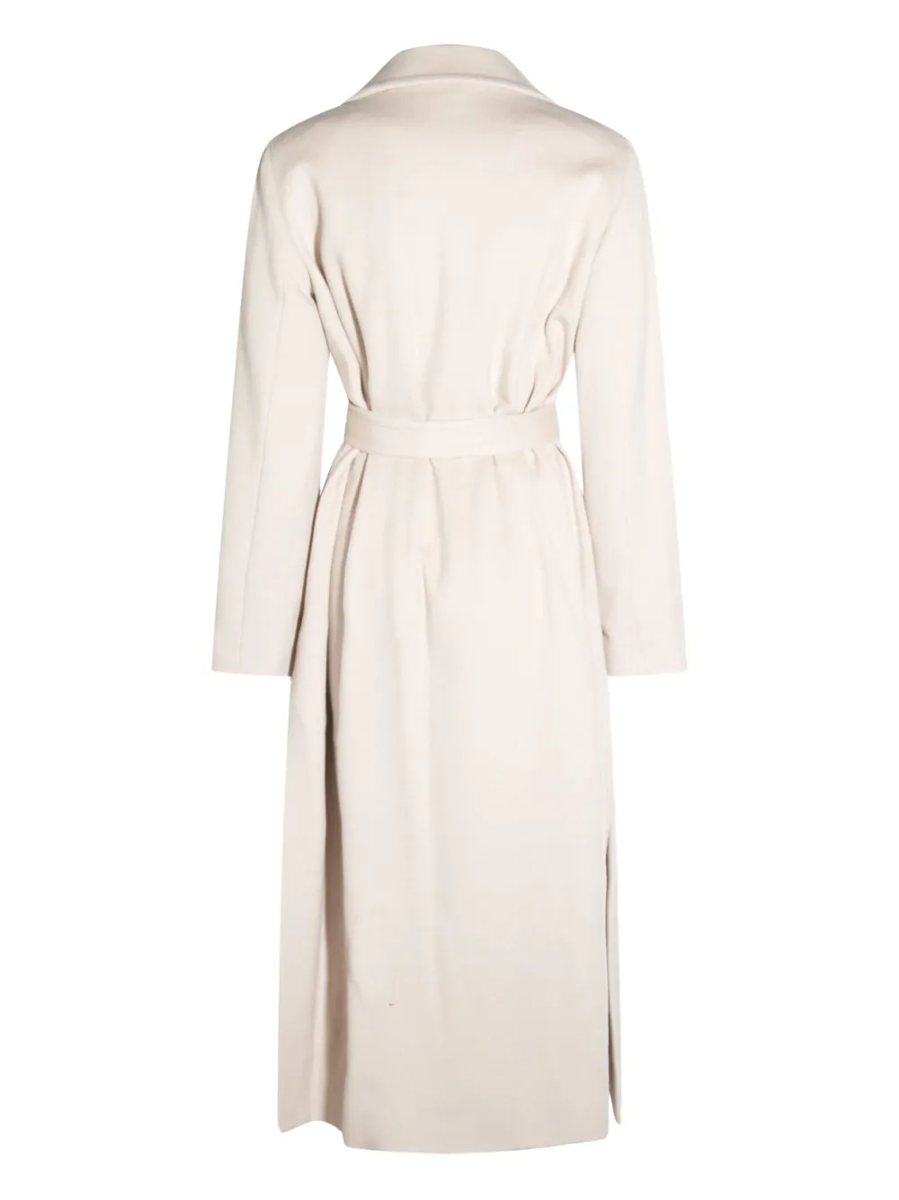 Eleventy belted single-breasted coat Beige