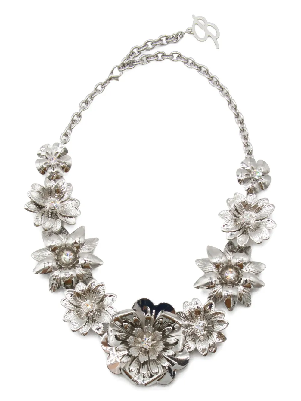 floral-embellished chain necklace