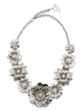 Blumarine floral-embellished chain necklace - Silver