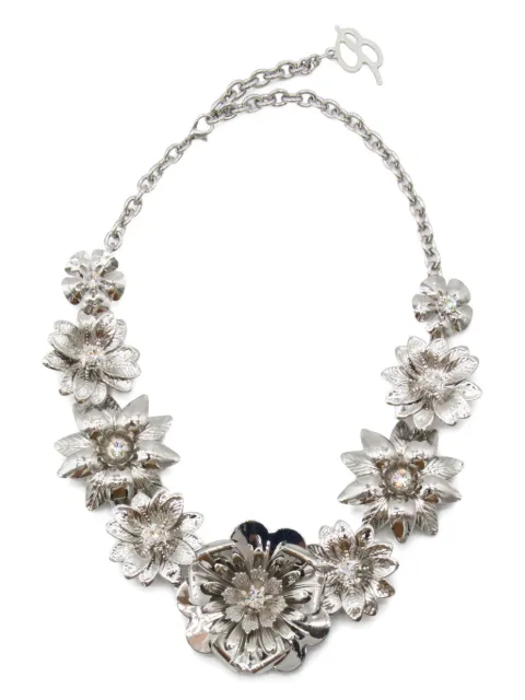 Blumarine floral-embellished chain necklace