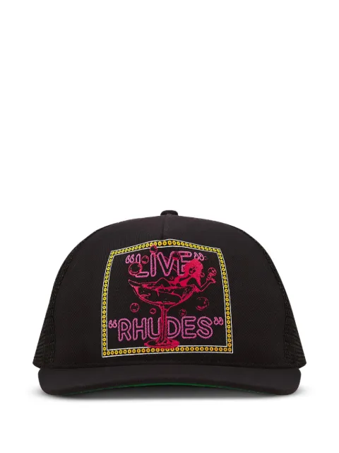 RHUDE Live graphic-print trucker hat