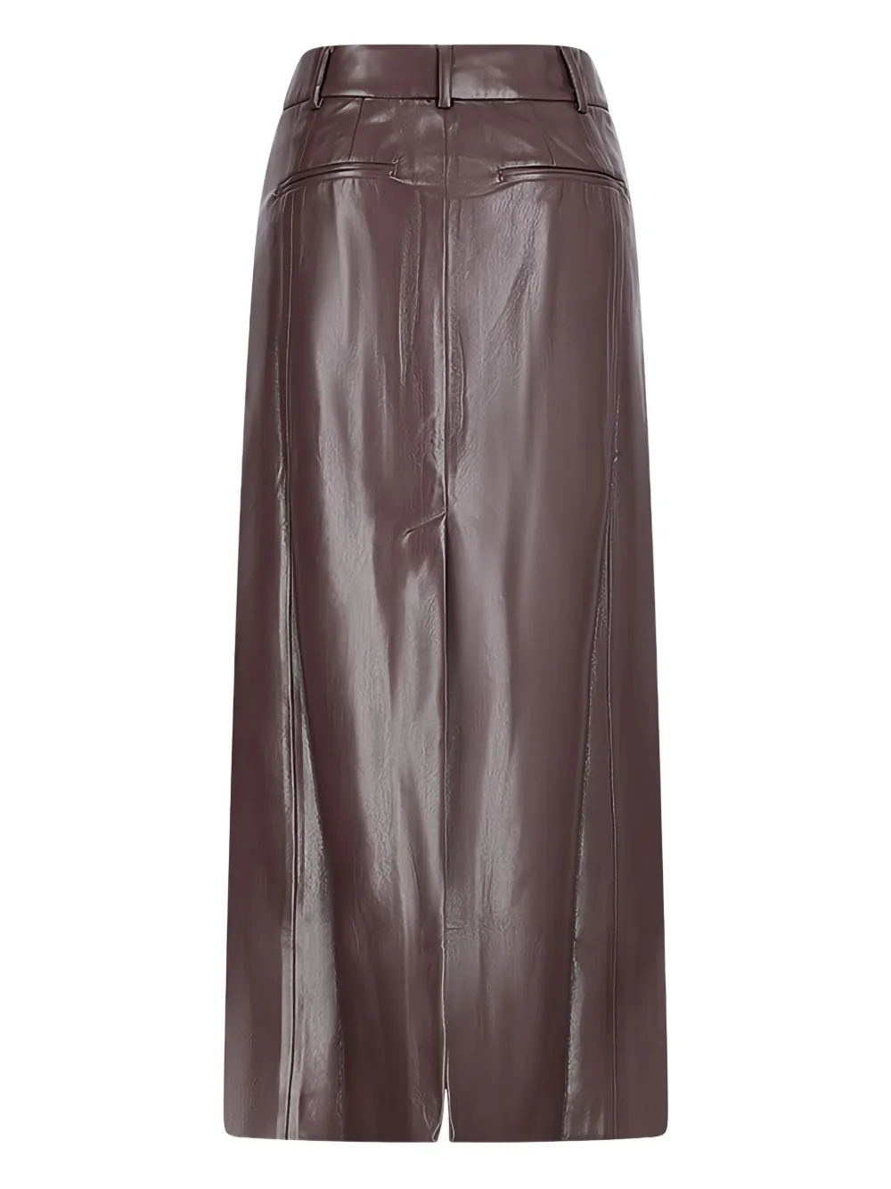 THE ANDAMANE slit A-line skirt - Bruin