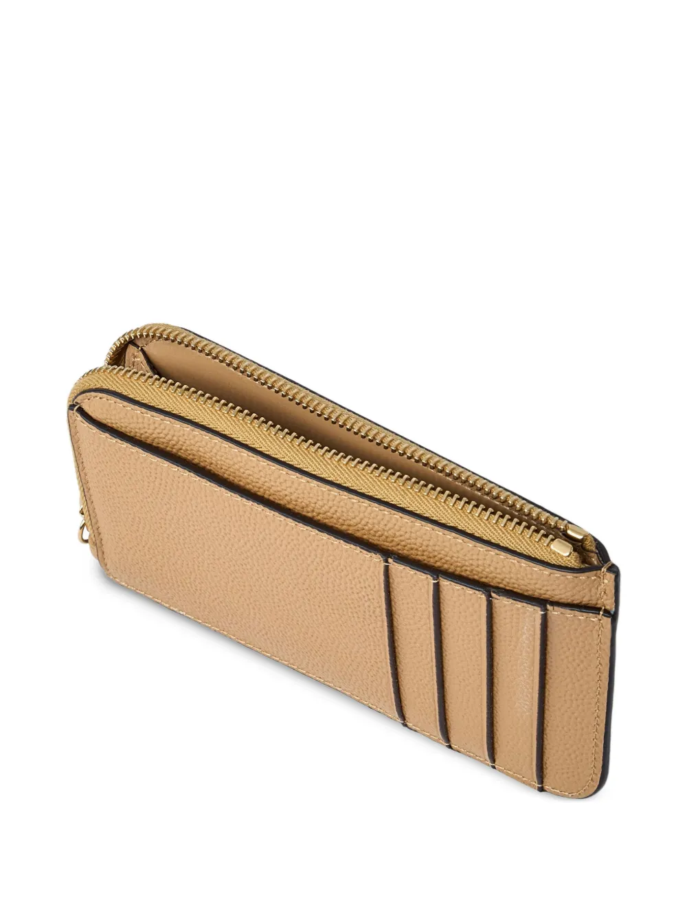 Chloé Zip-around Chain Wallet In Brown