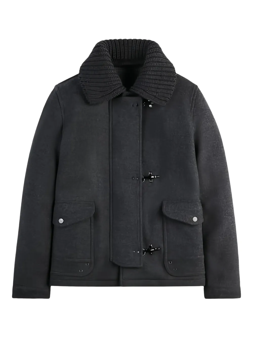 Fay knitted-collar jacket | Grey | Image 1