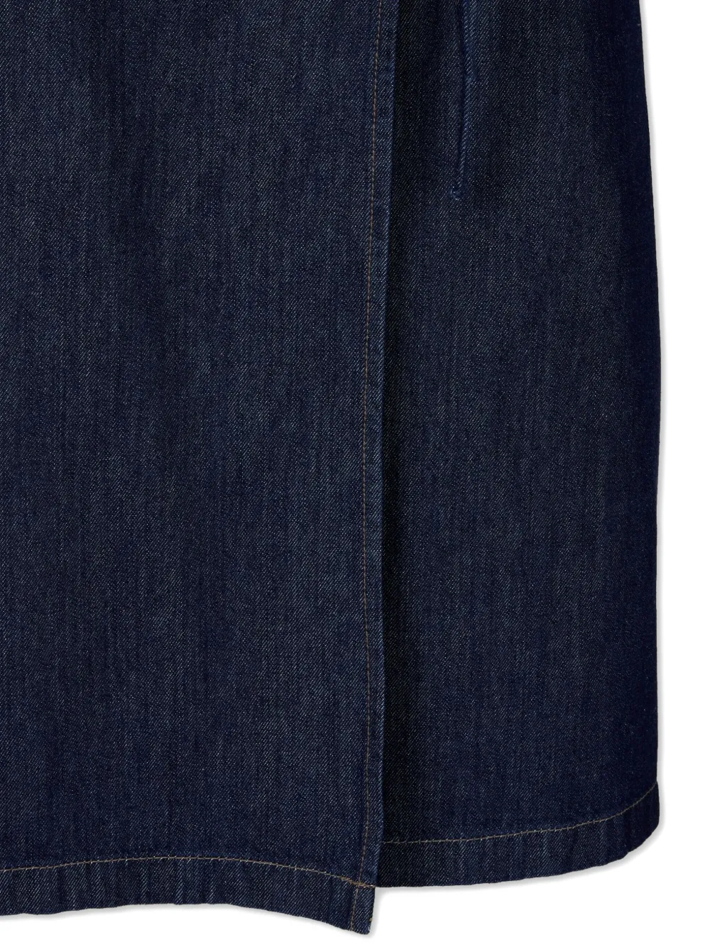 STUDIO TOMBOY Katoenen maxi-rok met contrasterend stiksel Blauw