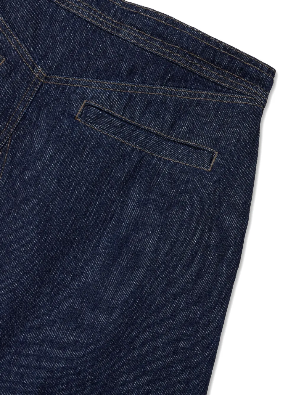 STUDIO TOMBOY Katoenen maxi-rok met contrasterend stiksel Blauw