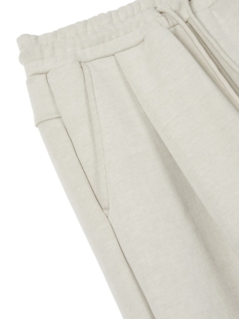 Studio Tomboy Pleated Drawstring Track Pants In Neutral