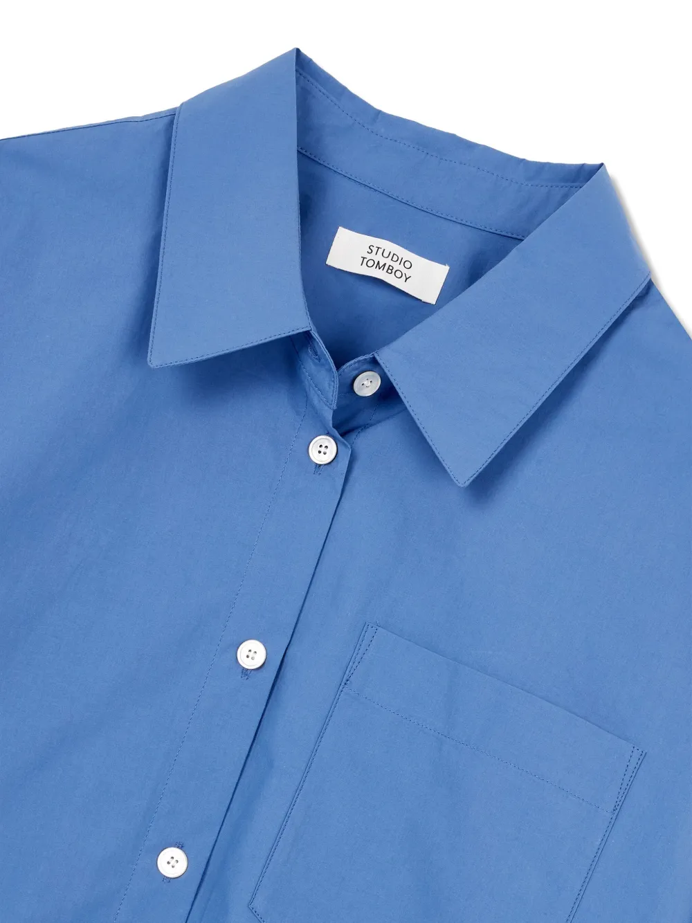 Studio Tomboy Pocket Button-down Shirt In Blue