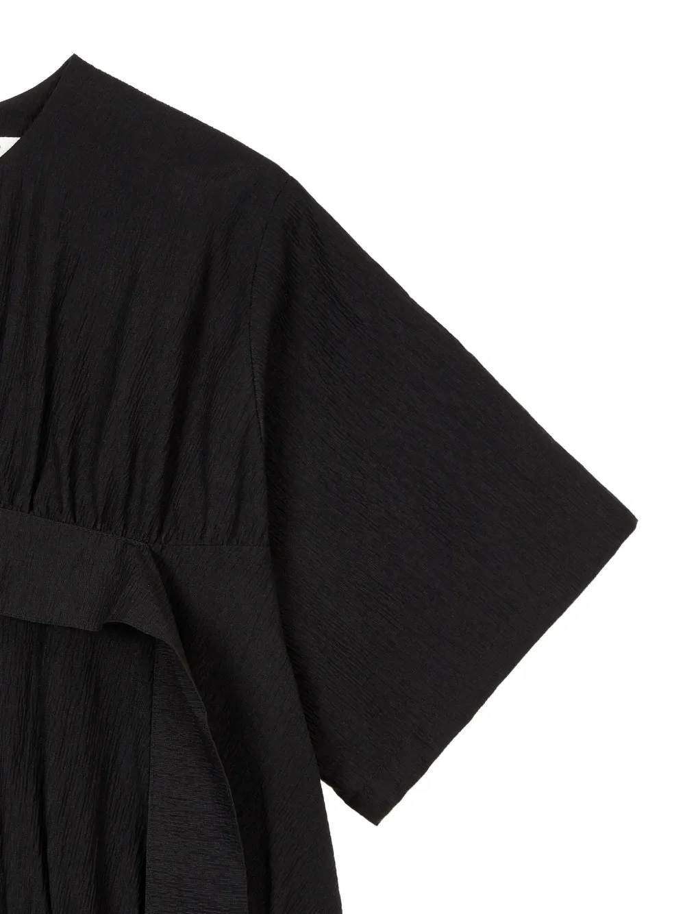 STUDIO TOMBOY Mini-jurk met franje en korte mouwen Zwart