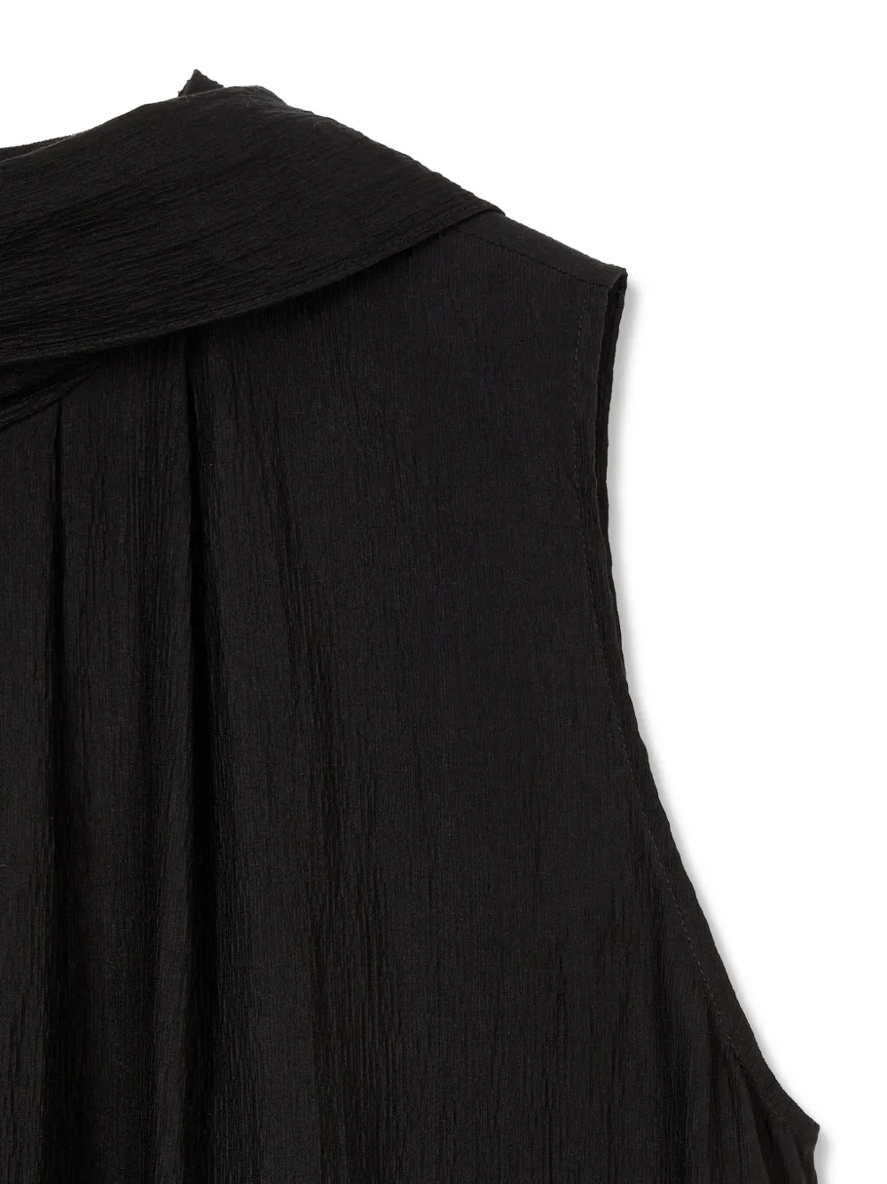 STUDIO TOMBOY Mouwloze mini-jurk met gestrikte hals Zwart