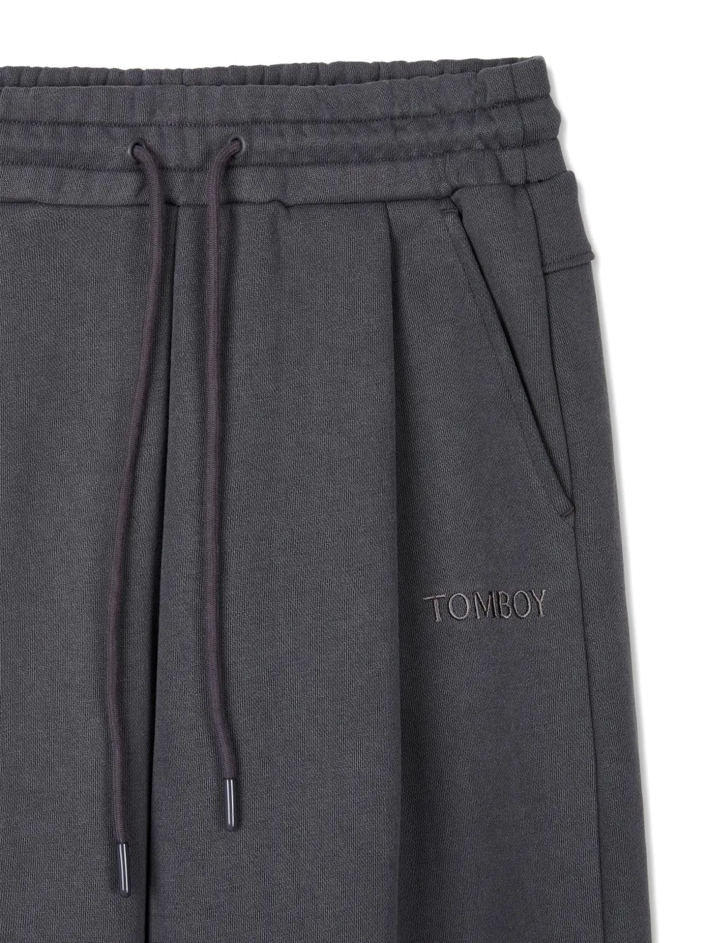 Studio Tomboy Pleated Drawstring Trousers In Gray