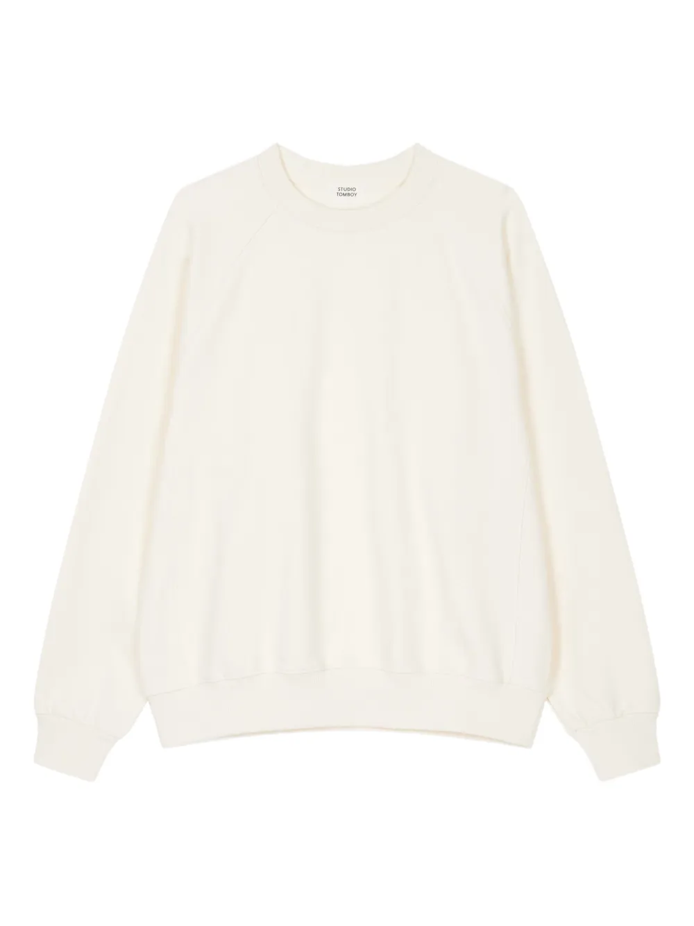 Studio Tomboy Back-logo Ribbed Sweatshirt In White