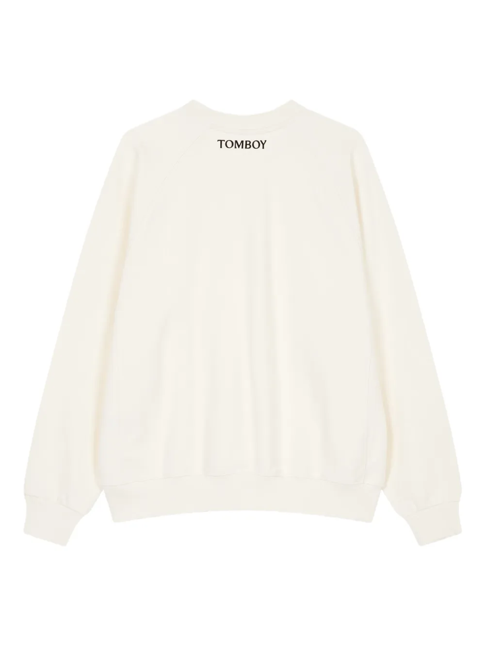 Studio Tomboy Back-logo Ribbed Sweatshirt In White