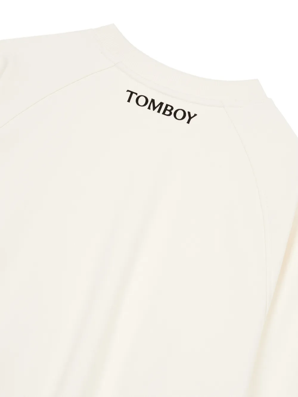 Studio Tomboy Back-logo Ribbed Sweatshirt In White