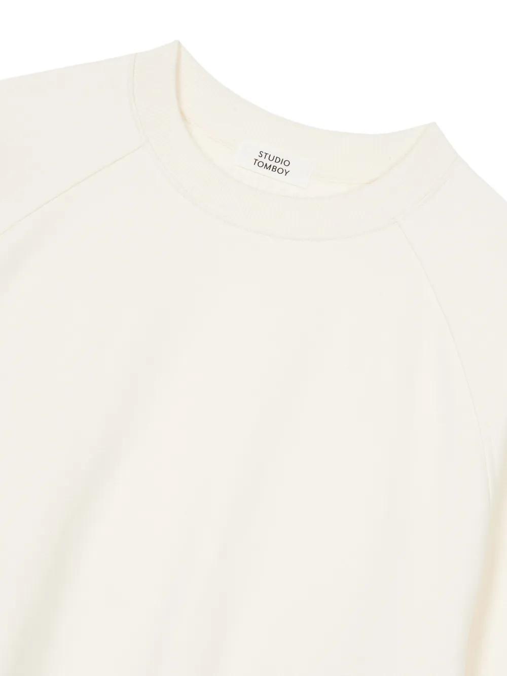 Studio Tomboy Back-logo Ribbed Sweatshirt In White