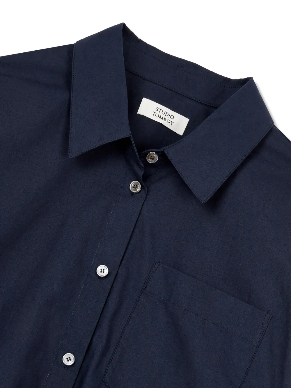 Studio Tomboy Chest-pocket Shirt In Blue