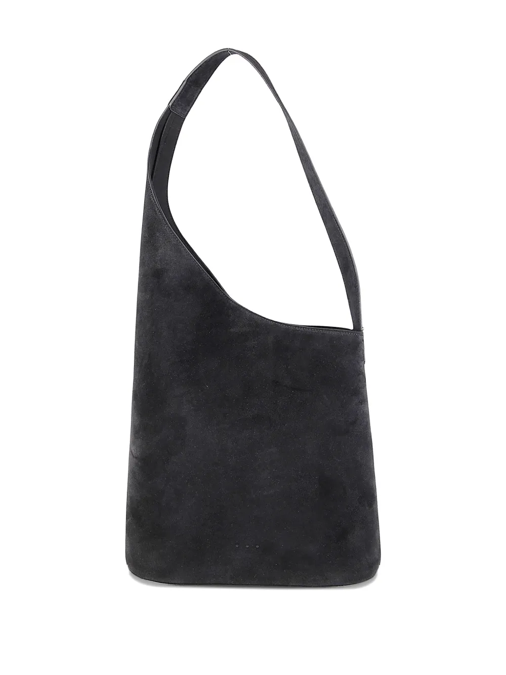 Aesther Ekme Lune Suede-curved Tote Bag In Black